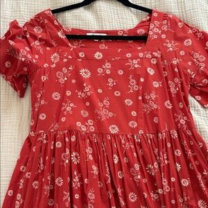 Madewell Red Floral Sundress